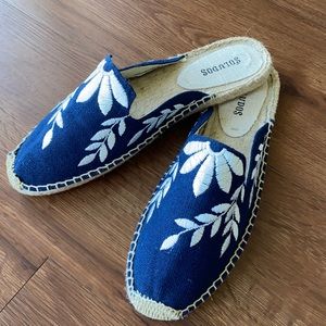 Soludos Embroidered Floral Espadrille Mules